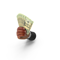 US 20 Dollar Notes Holding Black Hand Money PNG & PSD Images