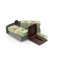Wallet Bag Open Bill US 20 Dollar Money PNG & PSD Images