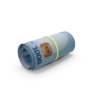 Bill Nigerian 1000 Naira Rolled PNG & PSD Images