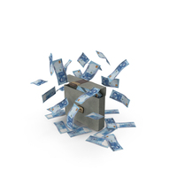 Briefcase Nigerian 1000 Naira Money Falling Currency PNG & PSD Images