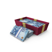 Gift Box Full Of Nigerian 1000 Naira Money Notes PNG & PSD Images