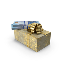 Gift Box With Nigerian 1000 Naira Money Notes Lots On Top PNG & PSD Images