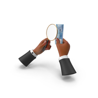 Hand Holding Magnify Find Nigerian 1000 Naira Note PNG & PSD Images