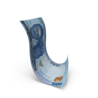 Nigerian 1000 Naira Money Folded Falling Note PNG & PSD Images