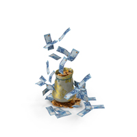 Nigerian 1000 Naira Money Gold Coins Bag PNG & PSD Images