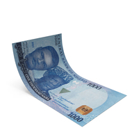 Nigerian 1000 Naira Money Note Bend Ground PNG & PSD Images