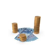 Nigerian 1000 Naira Money Notes Currency Gold Coins PNG & PSD Images