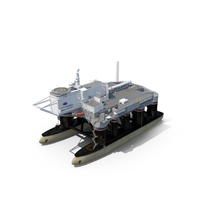 Odyssey Offshore Sea Launch Platform With Zenit 3SL Rocket PNG & PSD Images