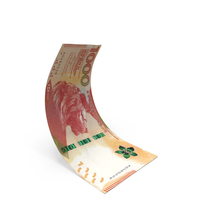 1000 Hong Kong Dollars Falling Money Note PNG & PSD Images