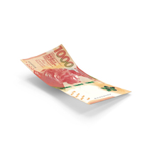 1000 Hong Kong Dollars Money Falling Single Note Ground PNG & PSD Images