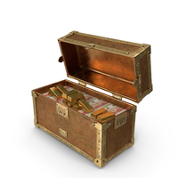 1000 Hong Kong Dollars Money Lots Gold Treasure Box PNG & PSD Images