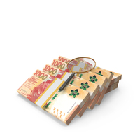 1000 Hong Kong Dollars Money Notes Magnify Glass Ground PNG & PSD Images