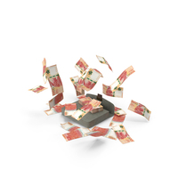 Brief Case Falling 1000 Hong Kong Dollars Money Bill PNG & PSD Images
