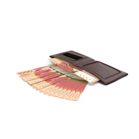 Brown Wallet Bill 1000 Hong Kong Dollars Money Coins PNG & PSD Images