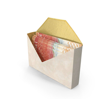 Envelop With 1000 Hong Kong Dollars Money Notes Currency Mail PNG & PSD Images