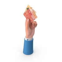 Hand Holding Raise 1000 Hong Kong Dollars Bill PNG & PSD Images