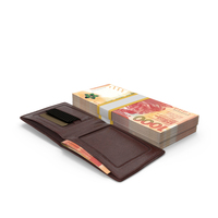 Leather Wallet Open Bill 1000 Hong Kong Dollars Money PNG & PSD Images