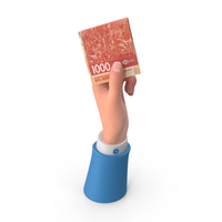 Rising Hand Holding 1000 Hong Kong Dollars Note PNG & PSD Images