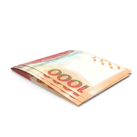 Two 1000 Hong Kong Dollars Note Fold Money PNG & PSD Images