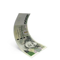 2000 Czech Korun Falling Money Note PNG & PSD Images