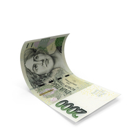 2000 Czech Korun Money Fly Note PNG & PSD Images
