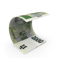 2000 Czech Korun Money Note Bend PNG & PSD Images