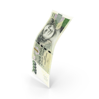2000 Czech Korun Money Single Note Falling Vertical PNG & PSD Images