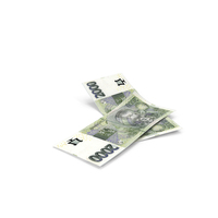 2000 Czech Korun Money Two Notes Fall Ground PNG & PSD Images