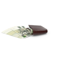 Brown Wallet Close 2000 Czech Korun Money Bill PNG & PSD Images