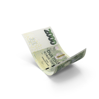 Falling 2000 Czech Korun Money Notes Currency Note PNG & PSD Images