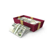 Gift Box Full Of 2000 Czech Korun Money Notes PNG & PSD Images