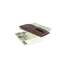 Leather Wallet Ground Bill 2000 Czech Korun Money PNG & PSD Images