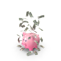 Piggy Bank Save Falling 2000 Czech Korun PNG & PSD Images