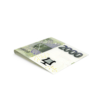 Single 2000 Czech Korun Proper Fold Ground PNG & PSD Images