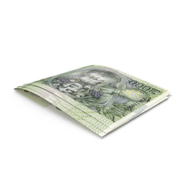 Two 2000 Czech Korun Note Fold Money PNG & PSD Images
