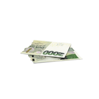 Split Two Top 2000 Czech Korun Money Note PNG & PSD Images