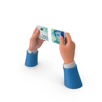 Cut Split Israel 200 Shekels Money Cash Hand Hold PNG & PSD Images