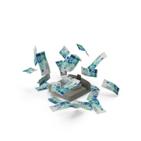 Briefcase Falling Israel 200 Shekels Money Bill PNG & PSD Images
