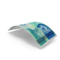 Falling Note Israel 200 Shekels Money PNG & PSD Images