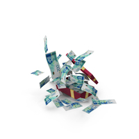 Gift Box Full Out Fly Israel 200 Shekels Money Notes PNG & PSD Images