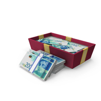 Gift Box Full Of Israel 200 Shekels Money Notes PNG & PSD Images