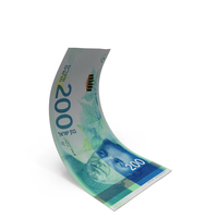 Israel 200 Shekels Falling Money Note PNG & PSD Images