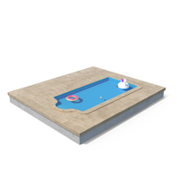 Backyard Pool Shallow Entry Water Floats PNG & PSD Images