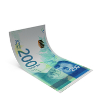 Israel 200 Shekels Money Note Bend Ground PNG & PSD Images