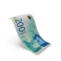 Israel 200 Shekels Money Note Falling PNG & PSD Images