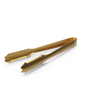 Bar Ice Serving Tongs Gold Finish PNG & PSD Images