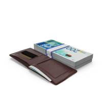 Leather Wallet Open Bill Israel 200 Shekels Money PNG & PSD Images
