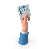 Rising Hand Holding Israel 200 Shekels Note PNG & PSD Images