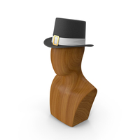 Gothic Buckled Hat On Mannequin Black PNG & PSD Images