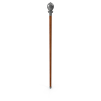 Walking Cane with Decorative Knob PNG & PSD Images